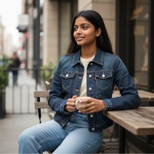 VINTAGE LEVI’S Denim Jean Jacket Juniors XS